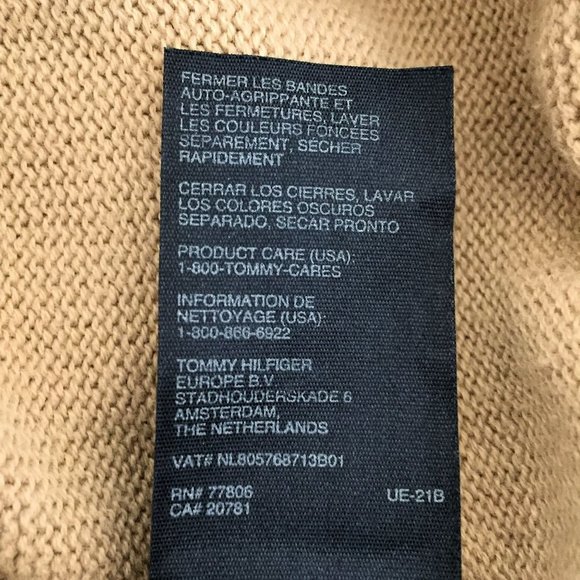 Tommy Hilfiger Sweater Full Zip Brown Cotton Mock Neck Size S/P Womens - Picture 7 of 7